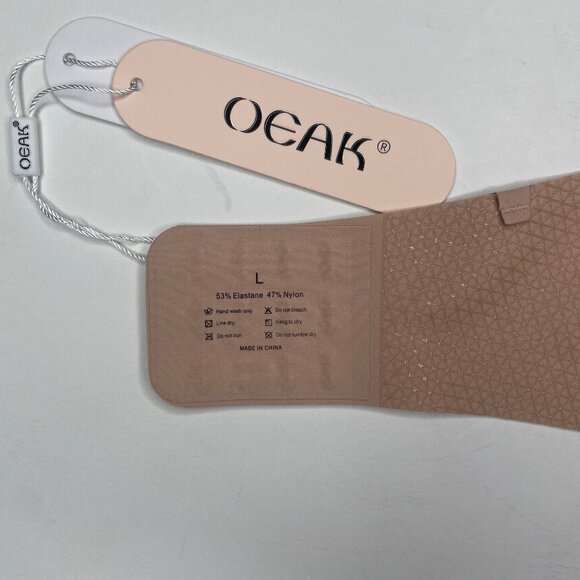 NWT OEAK Strapless Bandeau Bra Large L Nude Wireless Non-Slip Push Up Seamless - Picture 8 of 11
